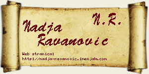 Nadja Ravanović vizit kartica